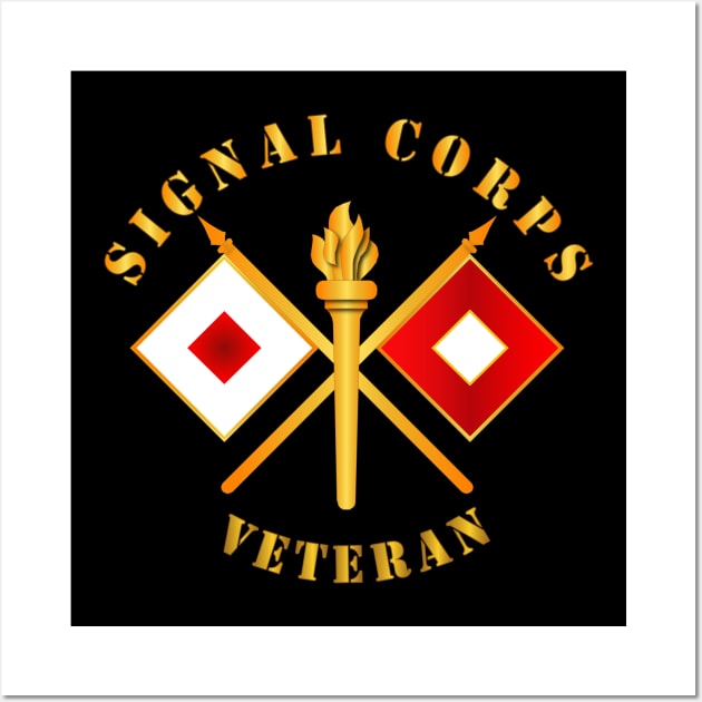 Signal Corps - Veteran w Branch Wall Art by twix123844
